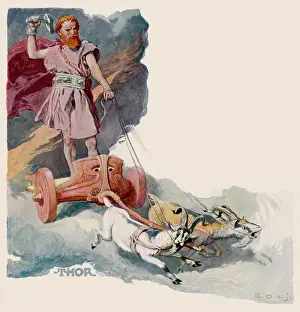 Nordische Mythologie Drucke: Thor