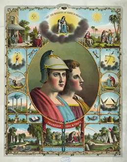 Antique Religious Artwork Drucke: In god we trust