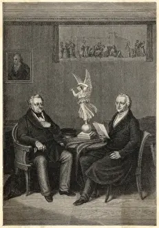 18th Century Writer Drucke: Goethe with August
