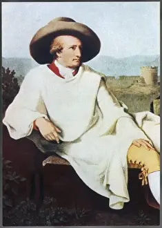 18th Century Prints Drucke: Goethe / Large Hat Ptg