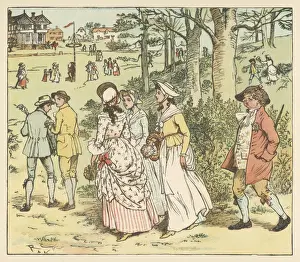 Traditional English Folk Dance Drucke: Going to the Maypole