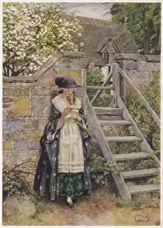 Mary Evans Prints Collection Drucke: Goldsmith / Vicar / Olivia