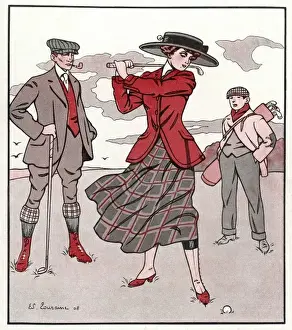Vintage Golf Images Drucke: Golf / Lady Golfer 1908