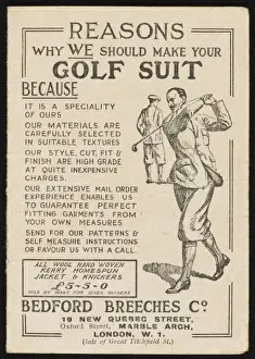 Vintage Golf Clothing Drucke: GOLF SUIT