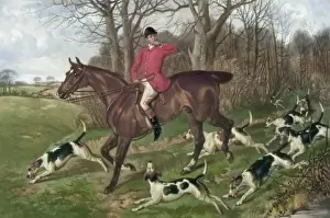 Vintage Horse Riding Drucke: Gone away