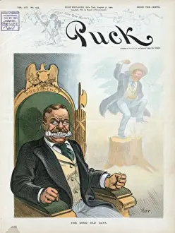 Puck Magazine Cartoons Drucke: The good old days