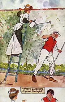Watering Can Illustration Drucke: A Good Rainfall