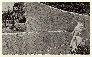 Crete Ancient Ruins Drucke: The Gortyn code, Gortyn, Crete, Greece