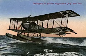 World War One Aeroplanes Drucke: Gotha Seaplane
