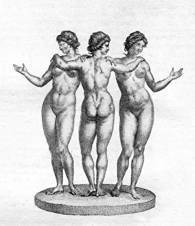 Greek Mythology Artwork Drucke: The Three Graces