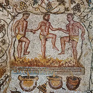 Early Empire Roman Artwork Drucke: Grape treading