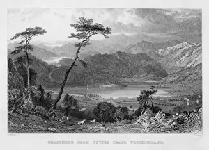 Grasmere Lake Drucke: Grasmere / Allom / 1832