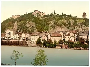 Old Coloured Photochrom Prints Drucke: Graz, electrical elevator, Styria, Austro-Hungary