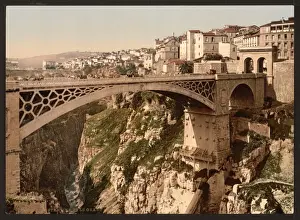 Algerian Cityscape Drucke: With great bridge, Constantine, Algeria