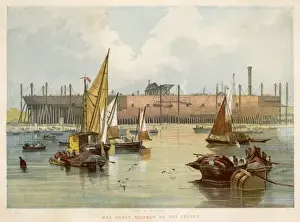 Isambard Kingdom Brunel Designs Drucke: Great Eastern Construct