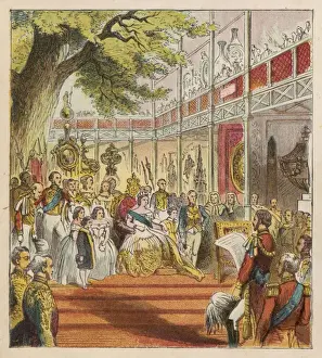 Hyde Park History Drucke: Great Exhibition Opened