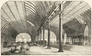Isambard Kingdom Brunel Drucke: Der Große Westbahnhof der Great Western Railway am Paddington Bahnhof