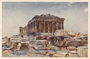 Drucke von Der Parthenon aus der Propyläa (frühmorgens) Das Antike Griechenland Drucke: Griechenland Athen Akropole