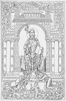 Gerahmter Druck : Gregor VII / Heiliger Dunstan Gerahmter Druck : Gregor VII / Heiliger Dunstan