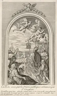 Saint Gregory The Great Drucke: Gregorius Stops Plague
