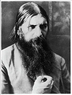 Drucke von Grigori Rasputin russischer Mystiker und Hoffavorit im Jahr 1908 Russland Drucke: Grigori Rasputin im Jahr 1908