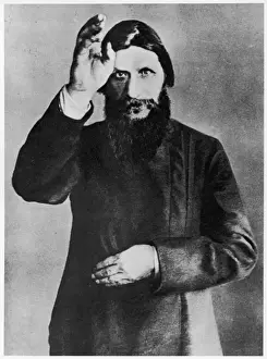 Drucke von Grigori Rasputin russischer Mystiker und Hoffavorit im Jahr 1912 Russland Drucke: Grigori Rasputin im Jahr 1912