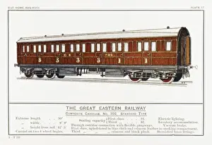 Vintage Railway Carriages Drucke: Gt Eastern Composite