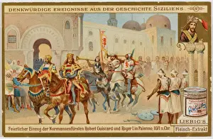 Medieval History Images Drucke: Guiscard Defeats Arabs
