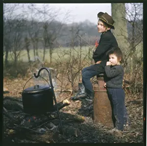 Historical Gypsies Drucke: Two Gypsy Children