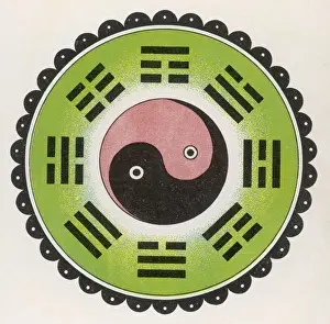 Ancient Chinese Symbols Drucke: H Dore / Ying and Yang