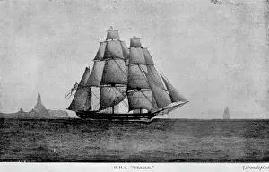 Drucke von Vorwort aus dem Buch 'Eine Naturforscherreise um die Welt' von Charles Darwin, 1912 Charles Darwin Drucke: Seine Majestät's Beagle