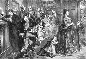 Historical Christmas Scene Drucke: The Half Hour Before Dinner