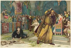 Shakespearean Theatre Art Drucke: Hamlet Play Scene