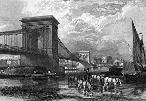 Hammersmith Bridge History Drucke: Hammersmith Bridge