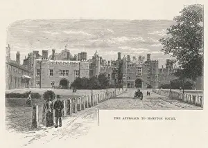 Royal Palaces In England Drucke: Hampton Court Palace C19