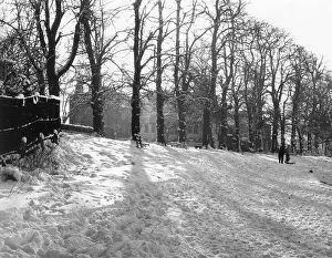 Wetter Drucke: Schnee auf Hamstede Heath