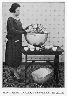 Vintage Washing Machine Drucke: Hand-Driven Dish Washer