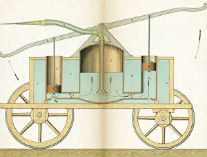 Fire Engine History Drucke: Hand pump fire engine