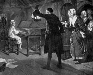 Drucke von Georg Friedrich Handel Jung George Friedrich ist von seinen Eltern im Klaviermüll der Nacht gefunden ... Datum: 1685-1759 Georg Friedrich Händel Drucke: Der Handel als Kind