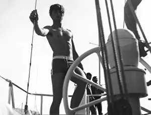 Historical Maritime Photography Drucke: Handsome Nautical Type