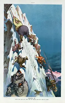 Puck Magazine Illustrations Drucke: Hanging on