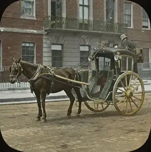 Coloured Lantern Slides For Sale Drucke: A Hansome cab