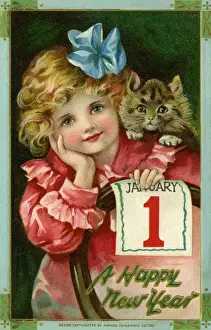 Tabby Cat Pictures Drucke: A Happy New Year