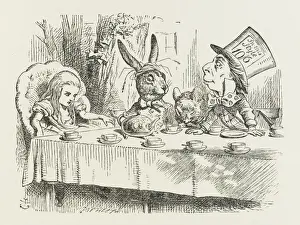 Drucke von Die Hutmacher Tee-Partei Lewis Carroll Drucke: Die Teetasse der Schmiede