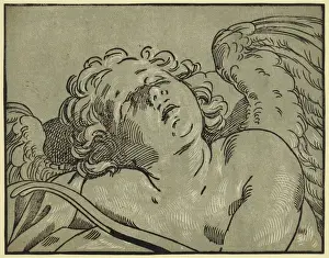 Chiaroscuro Painting Drucke: Head of Cupid