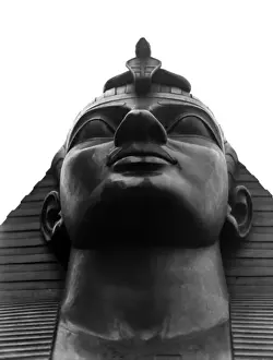 Egyptian Sculpture History Drucke: Head of a Sphinx
