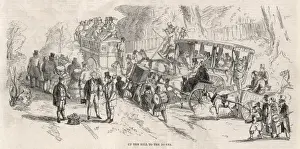 Epsom Downs Derby Drucke: Heading to Epsom Downs for the Derby, 1860