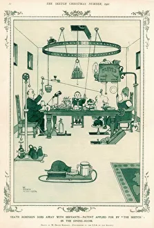 Heath Robinson automatisierte Speisezimmer ohne Dienstpersonal 1 von 4.