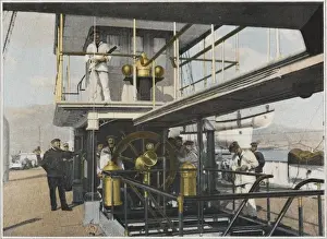 Historical Naval Images Drucke: At the Helm