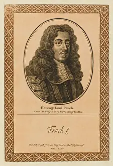 Drucke von Henri Heneage Finch, 1st Earl of Nottingham, Staatsmann und Lordkanzler mit seiner Autografie Verwandte Bilder Drucke: Henriette von Nottinghan